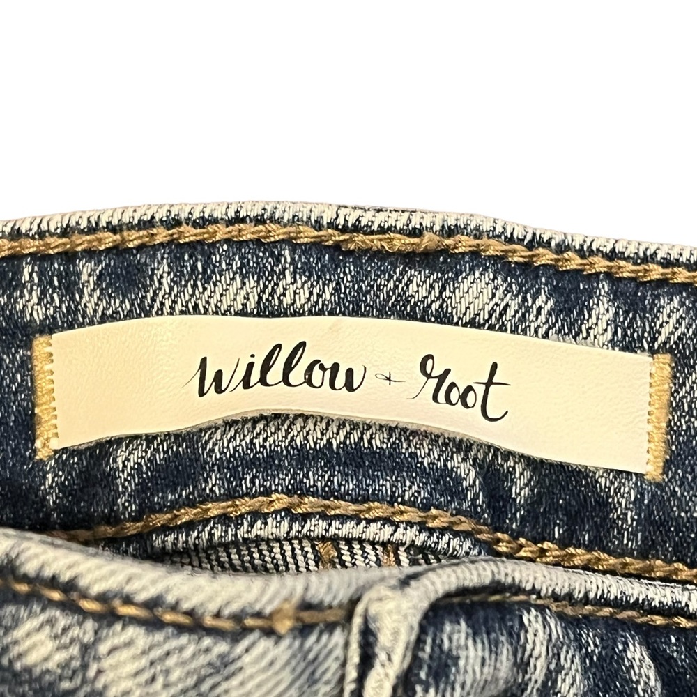 Willow & Root “The Mom Fit” Distressed High Rise Jeans - Picture 8 of 9